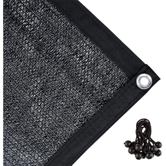 70% Sunblock Shade Cloth with Grommets for Garden Patio 10’ X 12’, Black - Picture 8 of 8